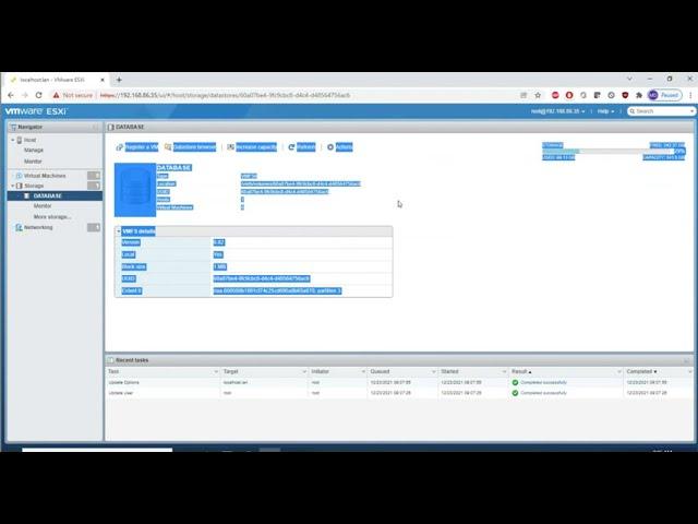 How to recover or Register VM from VMware ESXi 7 Database?