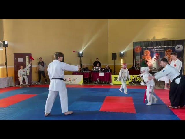 KOSHIKI KARATE | EURO IKKF 2023: 8-9 years, FINAL - Combat Jujutsu (RED) VS Viet Vo Dao (WHITE)