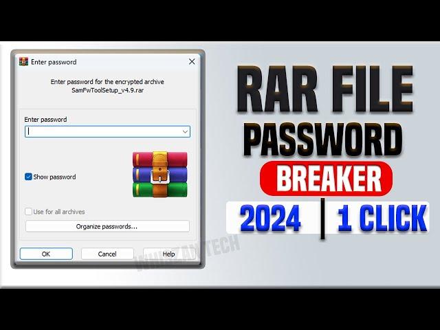 RAR Password Unlocker in 2024 | How to Recover RAR File Password- WinRAR Password Unlock | crack rar