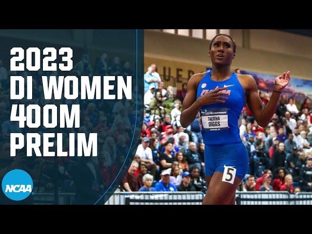 Talitha Diggs - 400m prelim - 2023 NCAA indoor track and field championships