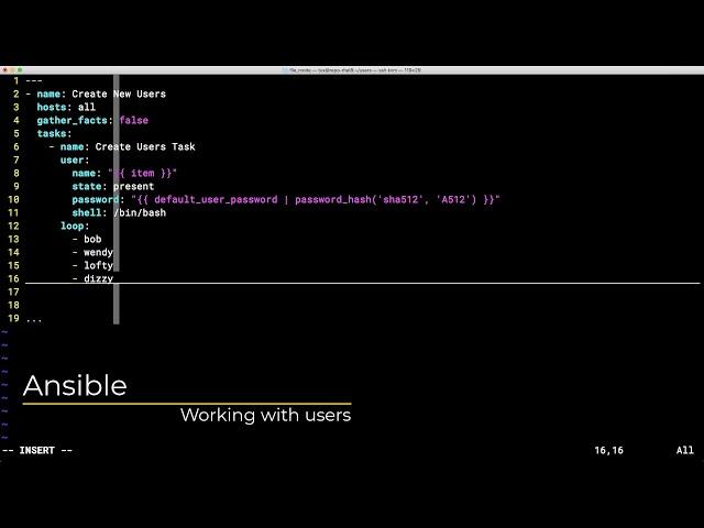 RHCE 8 - Ansible User Module