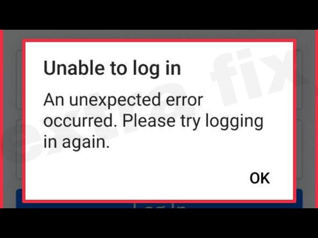 Instagram Fix Unable to log in An unexpected error occurred. Please try logging in again Problem