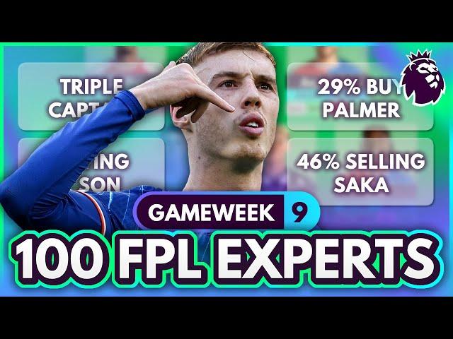 FPL GW9 EXPERT Transfer Trends & Best Captains?  100 Experts Reveal Gameweek 9 Team Plans