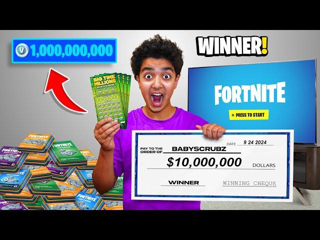 Rich Kid Wins LOTTERY To Buy V-Bucks In Fortnite.. (JACKPOT!)