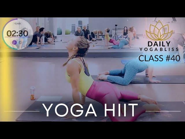 60-MIN INTENSE YOGA HIIT WORKOUT + ABS (weight loss, flexibility, balance) / DailyYogaBliss Flow #40