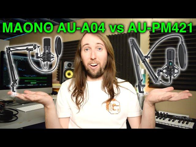 MAONO AU-A04 vs AU-PM421 USB Condenser Microphone Comparison and Review 2021