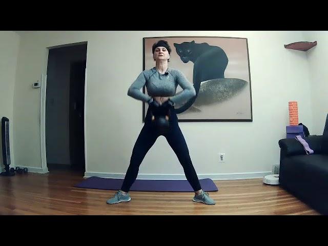 Full body workout with a kettle bell and hip resistant band | 1 hr