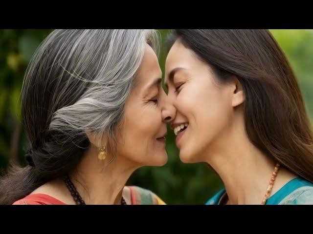 Mature older women over 60 kiss | lesbians kissing video