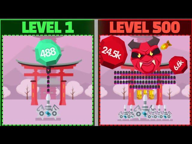 Ball Blast Level 1 Vs. Level 500 Gameplay