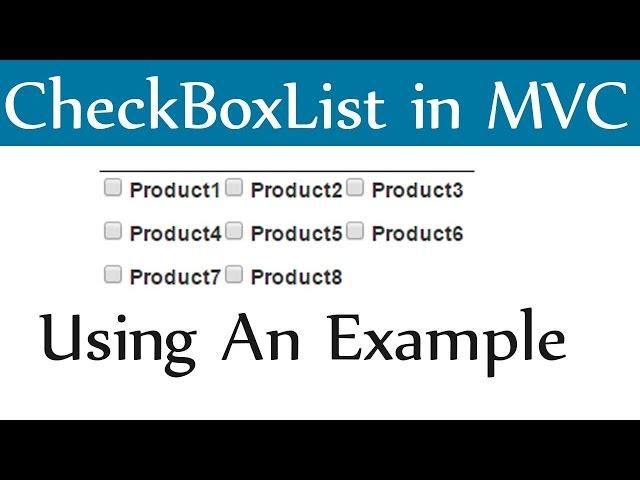 CheckBoxList in Asp.Net MVC Using Sql DataBase