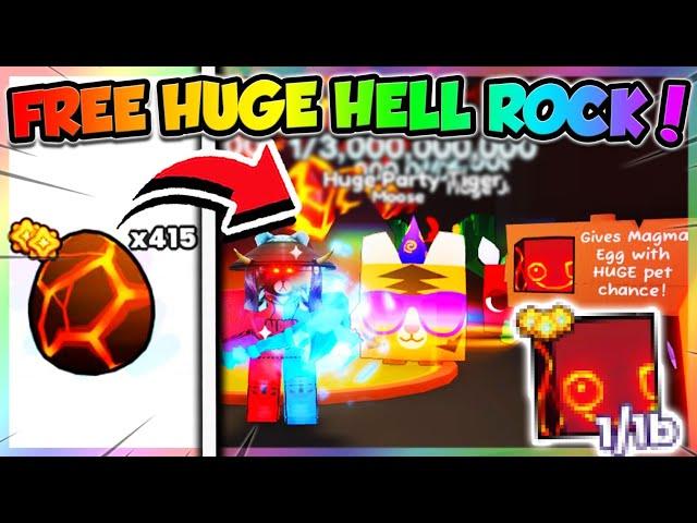 HOW TO GET HUGE HELL ROCKS FOR *FREE* in PETS GO!! (Roblox)