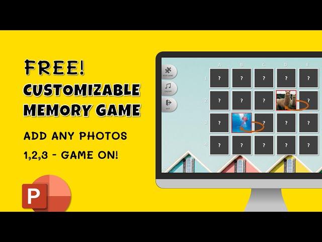FREE! PowerPoint Custom Memory Game Creator - How To Video