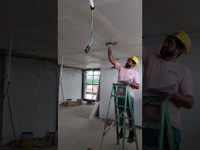 False ceiling installation in progress, TCA Design Build