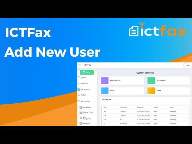 ADD New User || ICTFax