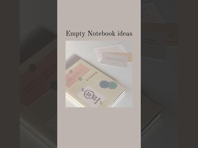 Empty notebook ideas 