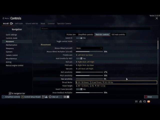 My XBOX ONE  HARRIER CONTROLS SET UP( WAR THUNDER PLANES)