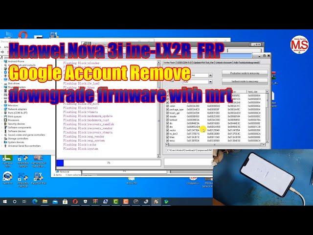 Huawei Nova 3i ine-LX2R  FRP Google Account Remove Downgrade Firmware With Mrt |