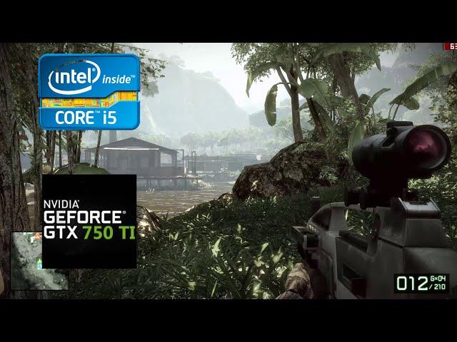 BATTLEFIELD BAD COMPANY 2 TEST ON (GTX 750 TI/8GB RAM/INTEL CORE I 5 3RD GEN/GTX 750 TI)