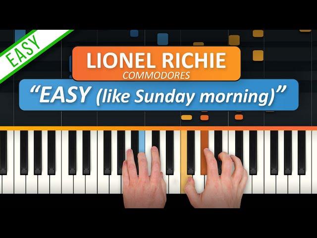 How to Play "Easy (Like Sunday Morning)" EASY Piano Tutorial