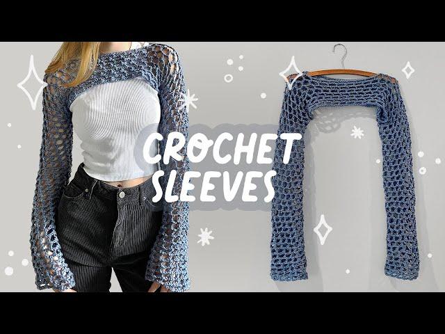 easy fishnet sleeves/shrug | crochet tutorial