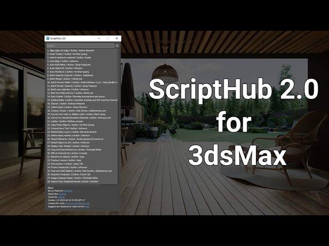 ScriptHub v2.0 for 3ds Max release