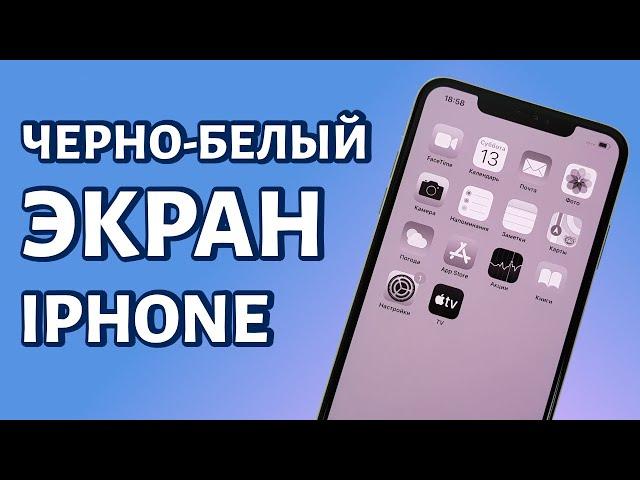 Как сделать экран iPhone черно-белым?