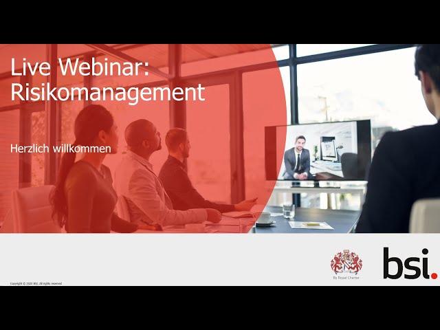 Webinar Risikomanagement - Herauforderungen für Unternehmen