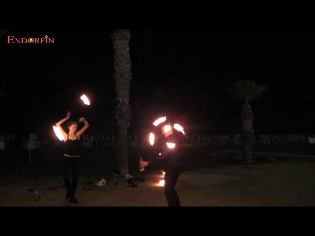 Fire tricks EndorfinShow Cyprus Larnaca, Paphos, Limassol, Ayia Napa Fire Show