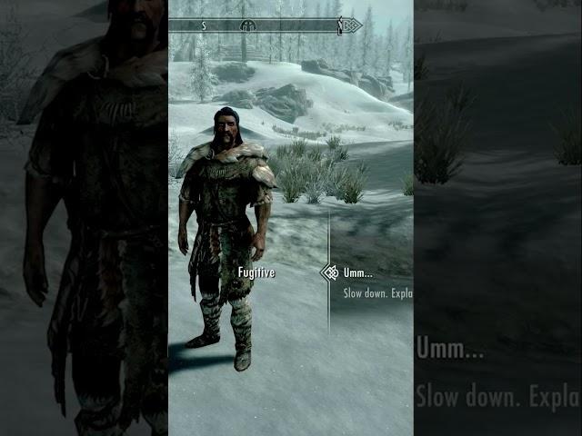 You better Skedaddle, Sir... #shorts #skyrim #gaming
