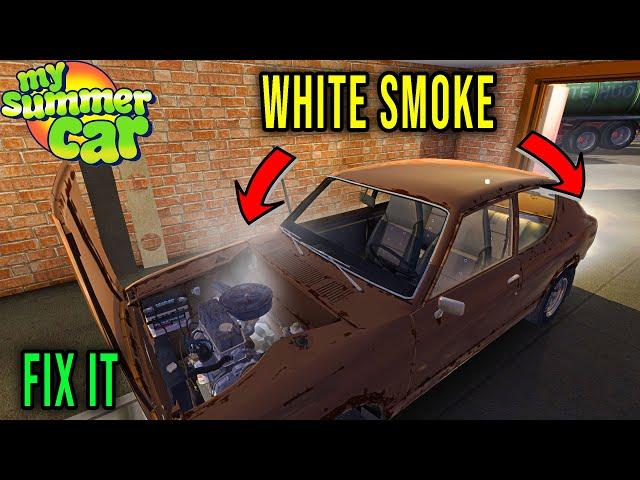 WHITE SMOKE FROM THE ENGINE / EXHAUST PIPE - QUICK FIX - My Summer Car Story [S3] #161 | Radex