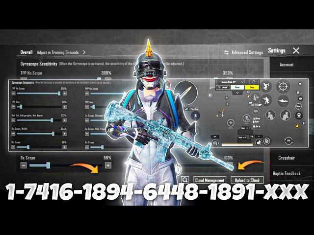 NEW UPDATE 3.5BEST SENSITIVITY CODE + CONTROL SETTINGS BGMI/PUBG MOBILE