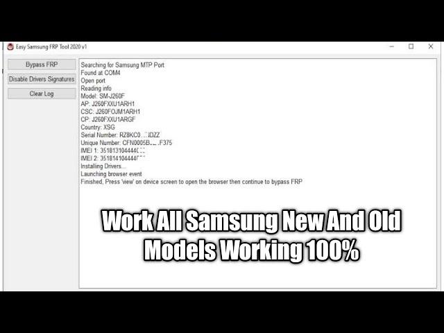 Samsung FRP Tools 2021 |  all Samsung FRP bypass 100% Working