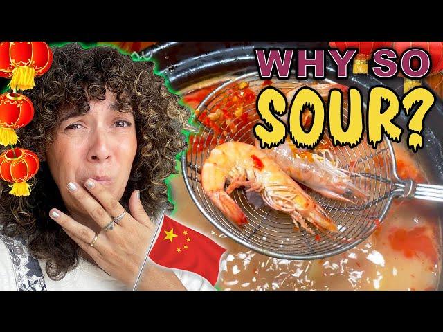 OMG! China's Most SOUR Hotpot!  Can We Handle It?