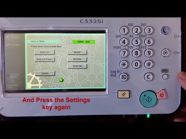How to get into the Service Mode/Service menu on a CanonimageRUNNER ADVANCE series