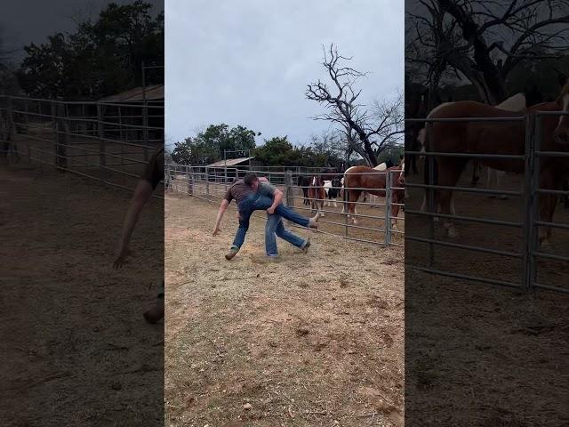 Texas brothers settling it the right way.