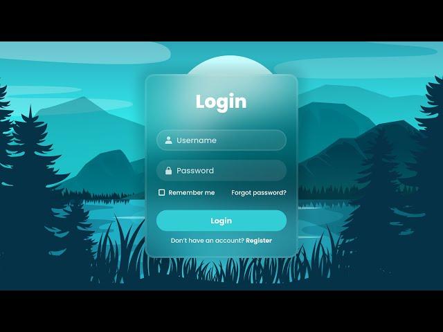 Glassmorphism Login Form using HTML & CSS