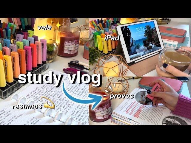 STUDY VLOG Produtivo | Como estudo para as provas | Estude comigo (narrado)