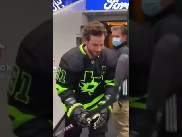 Tyler seguin always has to be the last one on the ice