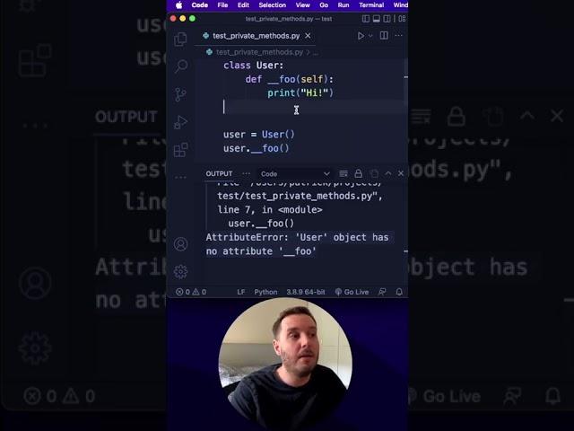 Why Python has no REAL private methods! #shorts