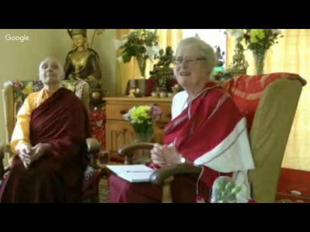 Jetsunma Tenzin Palmo and Lama Shenpen Hookham discuss Dharma