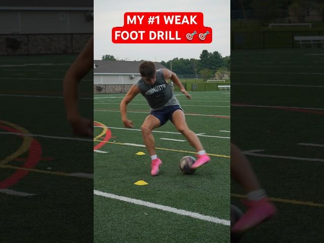 My FAVORITE weak foot drill  #football #soccer