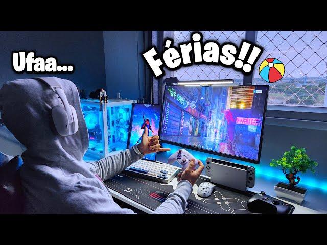 Um dia na vida de um GAMER de férias - Finalmente!