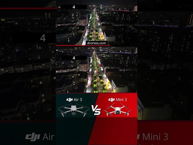 DJI Mini 3 vs DJI Air 3 – Low-Light Night Comparison