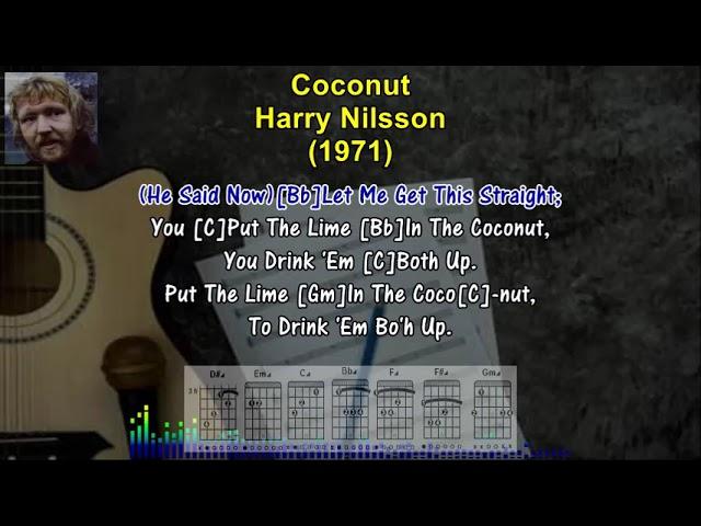 COCONUT - Harry Nilsson - (1971) (Karaoke Sing-A-Long Lyrics & Guitar Chords) #oldies #classic