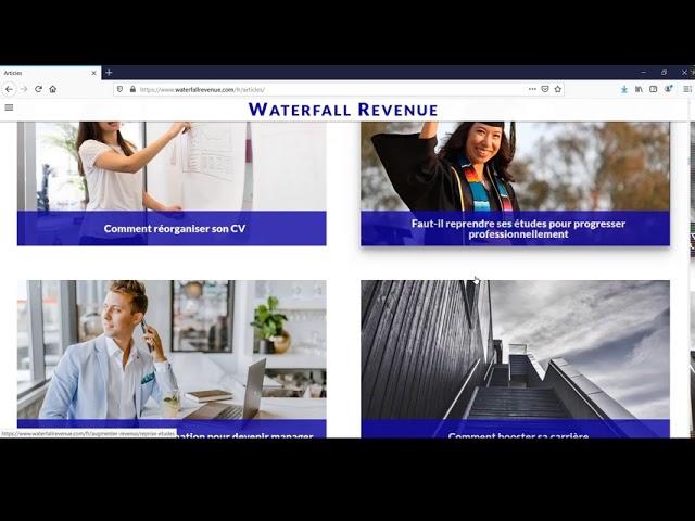 Consultez le centre de ressources Waterfall Revenue pour accélérer votre carrière professionnelle