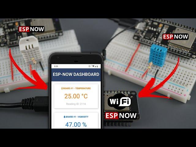 ESP32: ESP-NOW Web Server Sensor Dashboard (ESP-NOW + Wi-Fi)