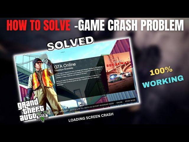 Gta V : HOW TO FIX GAME CRASH AFTER UPDATING | STORY MODE CRASH FIX WHILE STARTING