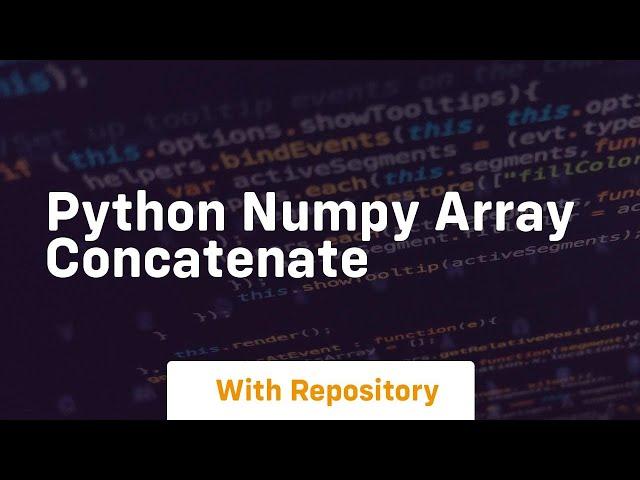 python numpy array concatenate