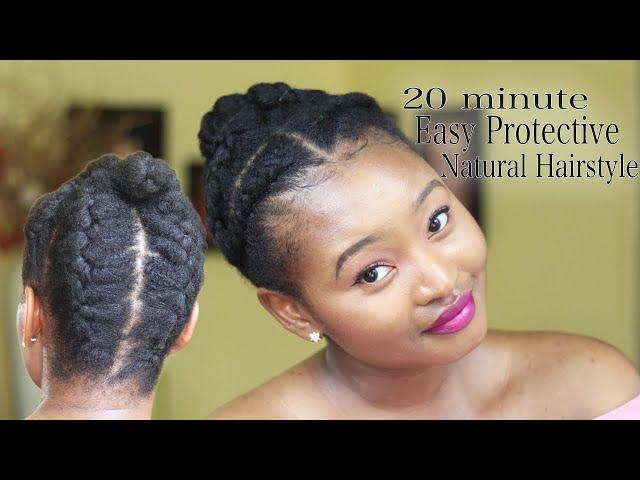 EASY 20 MINUTE PROTECTIVE HAIRSTYLE FOR NATURAL HAIR | Tsholo Phoka