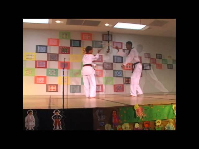 Taekwondo Demo at Monticello Academy's International Potluck